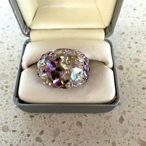 Swarovski crystal rock start collection ring!